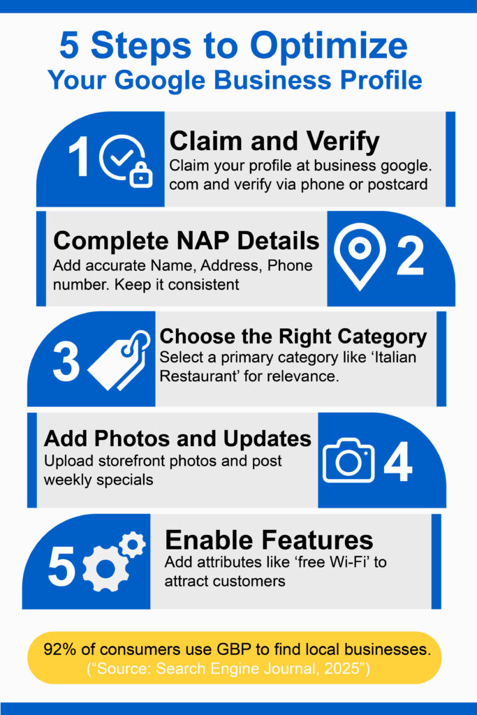 5 Steps to optimize your google business profile